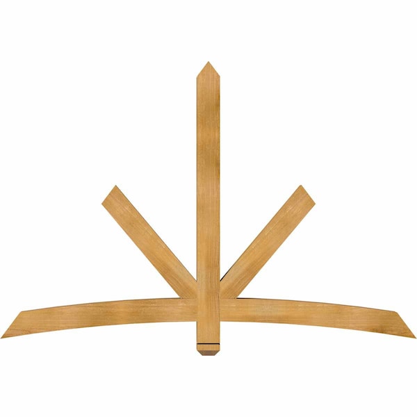 Ekena Millwork Alberta Rough Sawn Timber Gable Bracket, Western Red Cedar, 72"W x 48"H x 4"D x 4"F, 16/12 Pitch GBW072X48X0404ALB00RWR - main